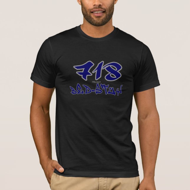 Rep Bed-Stuy (718) T-Shirt (Front)