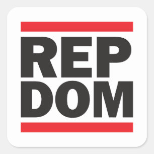REP DOM Square Stickers