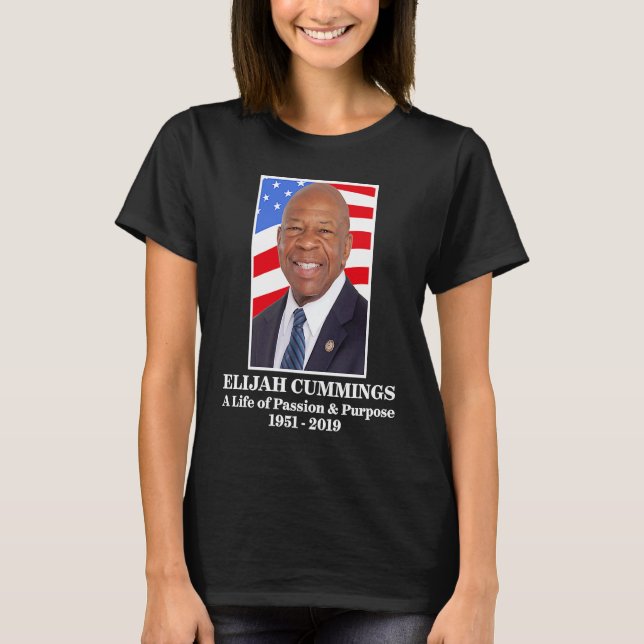 Rep Elijah Cummings A Life of Passion and Purpose T-Shirt (Front)