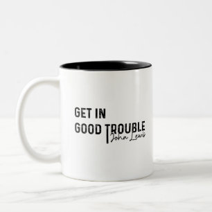 rep john lewis most memorable quotes, civil rights Two-Tone coffee mug