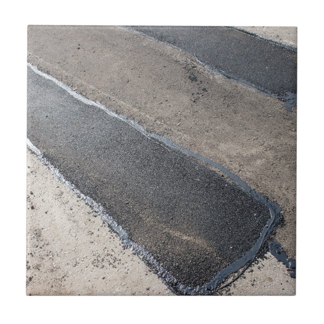 Repair pavement and laying new asphalt ceramic tile (Front)