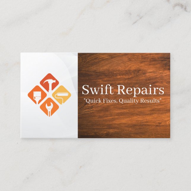 Repair Renovation Hardware Tools Business Card (Front)