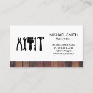 Repair Tools   Wooden Boards Business Card