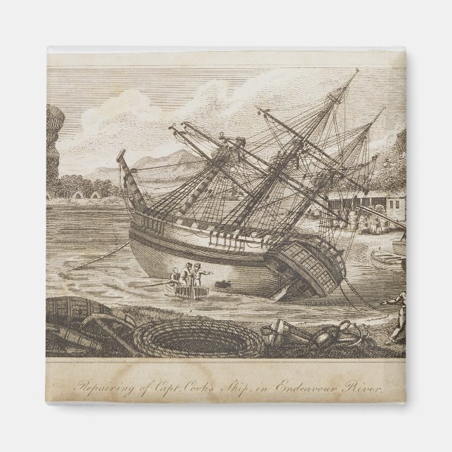 Repairing of Captain Cooks ship Magnet (Front)