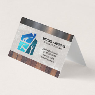 Repairman Hardware Tools Wood Metal Material Business Card
