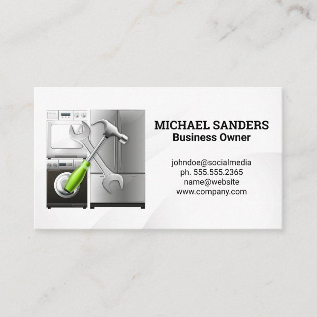 Repairman Tools | Appliances Business Card (Front)