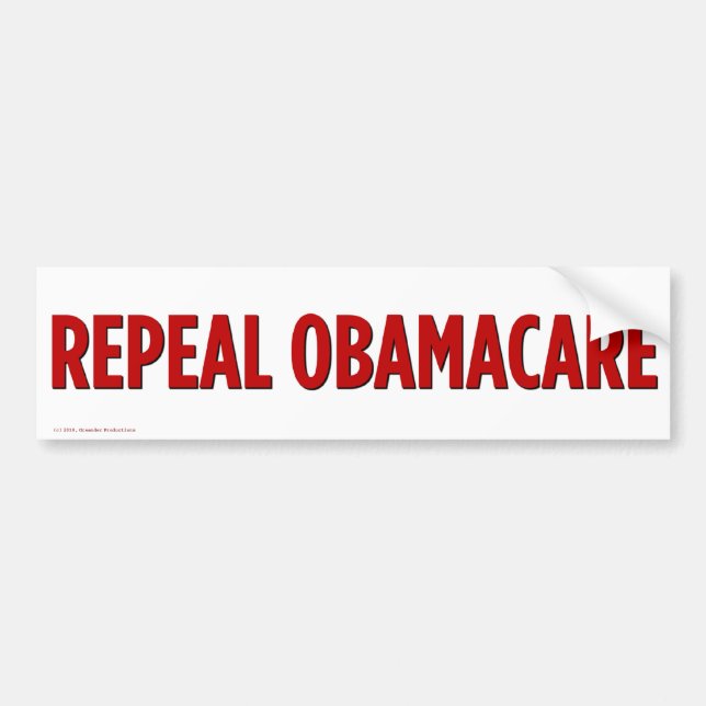 Repeal Obamacare Bumper Sticker (Front)