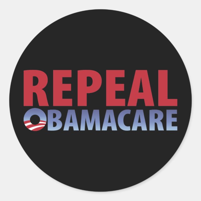 Repeal Obamacare Classic Round Sticker (Front)