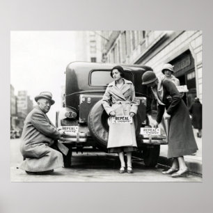 REPEAL PROHIBITION BUMPER STICKERS 1932 POSTER