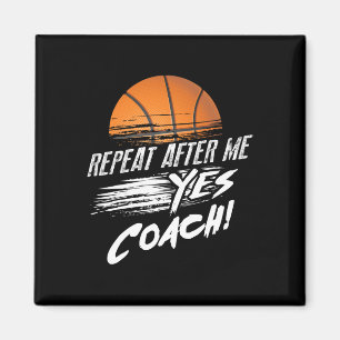 Repeat After Me Yes Coach Cute Sketll Funny Ll Gif Magnet