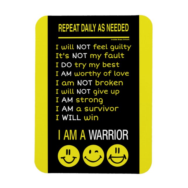 Repeat Daily as Needed...I'm a Warrior Magnet (Vertical)