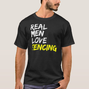 Repeat Fechttrainer Outfit Real Men Love Fencing F T-Shirt