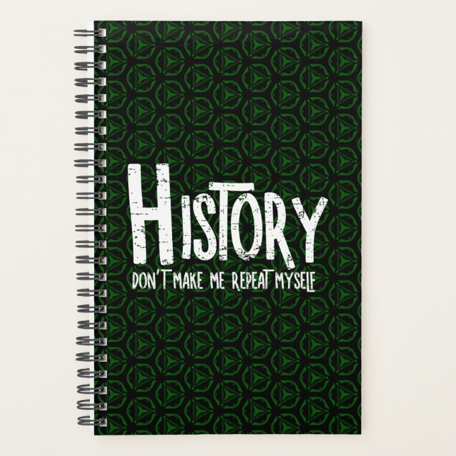 Repeat History Rough White Text Planner (Front)