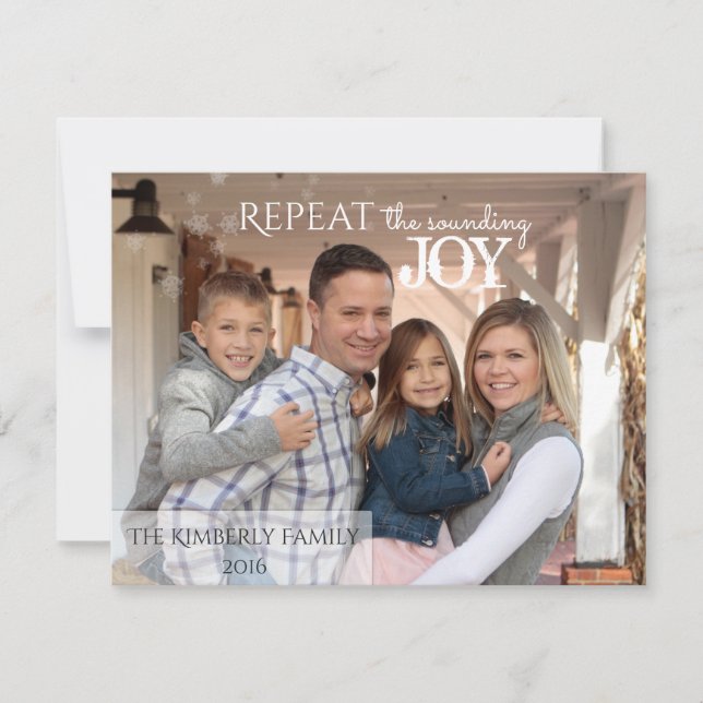 Repeat the sounding JOY - Christmas Card (Front)