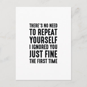 Repeat Yourself Postcard