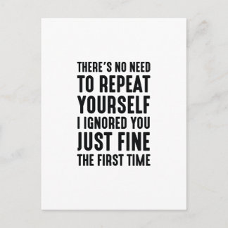 Repeat Yourself Postcard