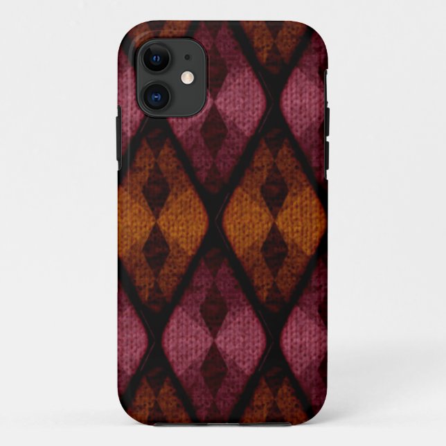 Repeated Diamond Case-Mate iPhone Case (Back)