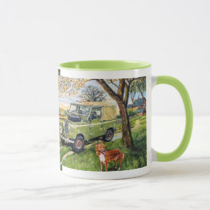 Repeated image "FARM" design Ringer Mug