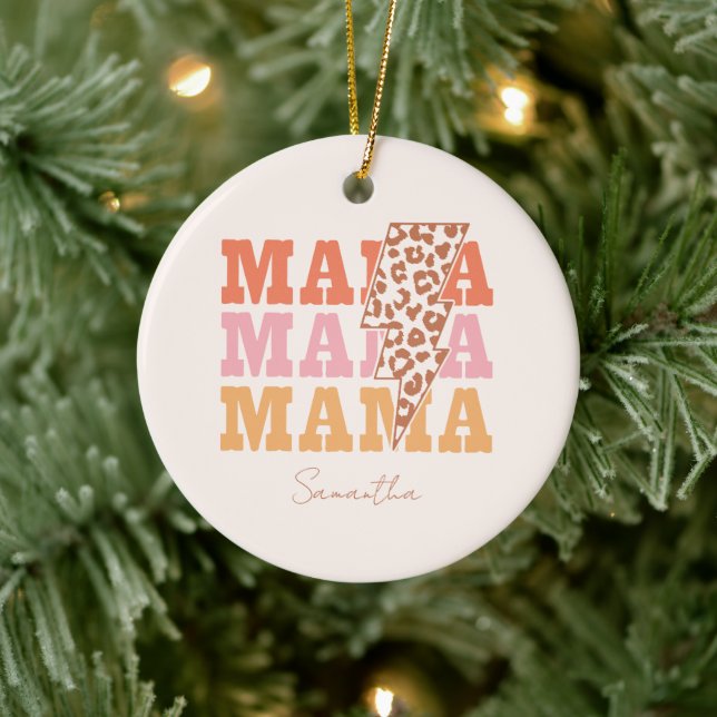 Repeated Mama Ceramic Ornament (Tree)