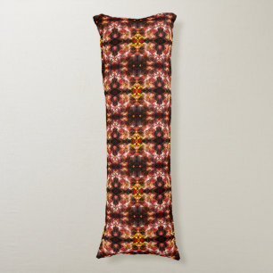 Repeated of red triangle generating strange shapes body cushion