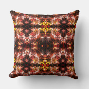 Repeated of red triangle generating strange shapes cushion