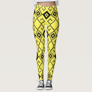 Repeated Seamless Geometric Pattern Leggings
