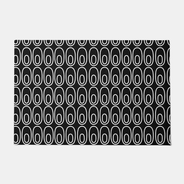 Repeating Black Ovals Doormat (Front)