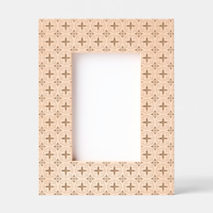 Repeating Blue Botanical Flower Design Etched Frames