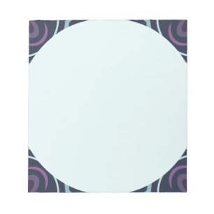 Repeating Blue Botanical Flower Design Notepad