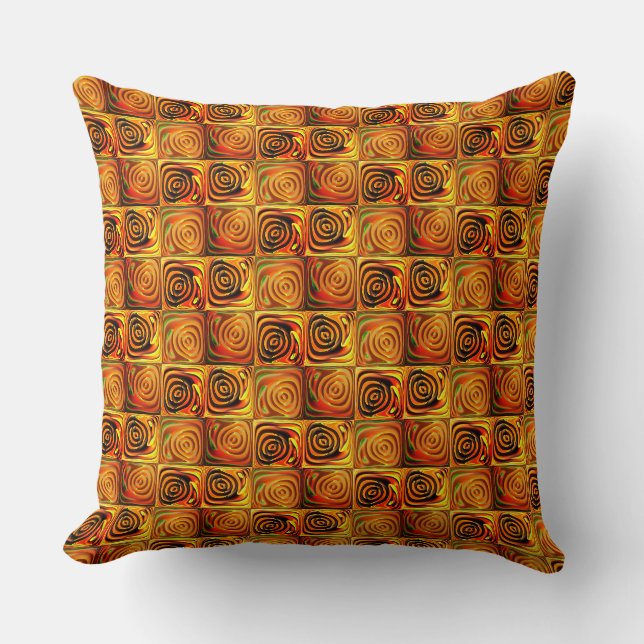 Repeating circles in relief and gradient in square cushion (Front)