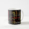 Repeating Colour Name Pattern on Black