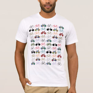 Repeating Cool Colourful Bicycles T-Shirt