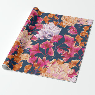 Repeating Flora Vintage Vintage Pattern Wrapping Paper