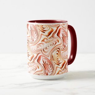 Repeating forming some reddish flower or butterfly mug
