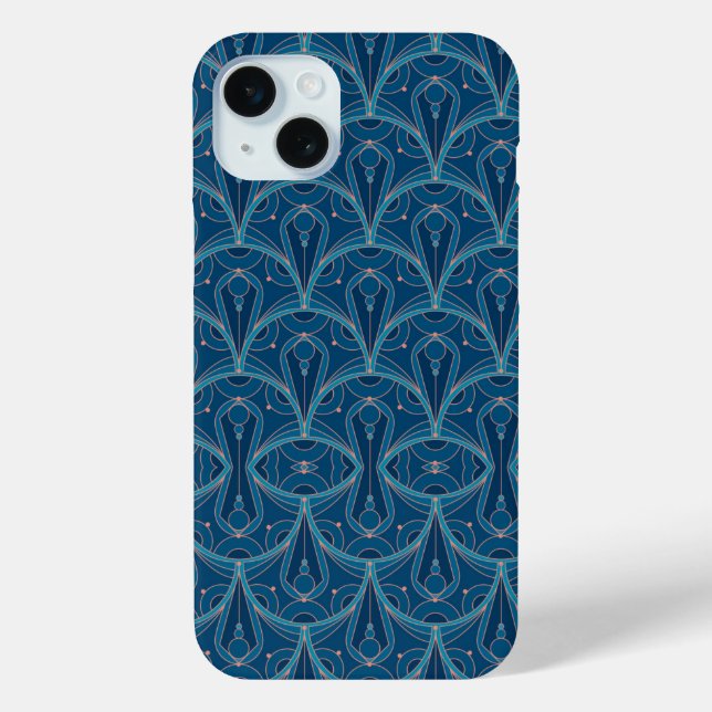 Repeating geometric Art Deco pattern Case-Mate iPhone Case (Back)