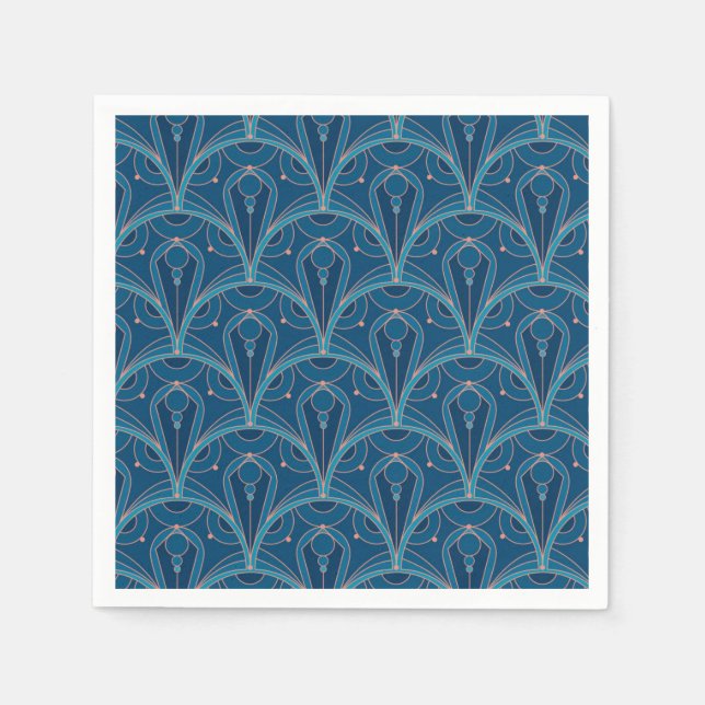 Repeating geometric Art Deco pattern Napkin (Front)