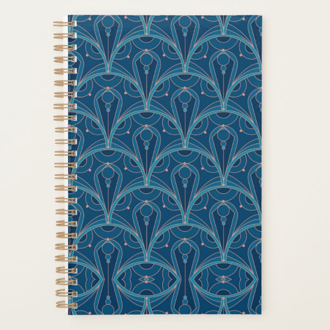 Repeating geometric Art Deco pattern Planner (Front)