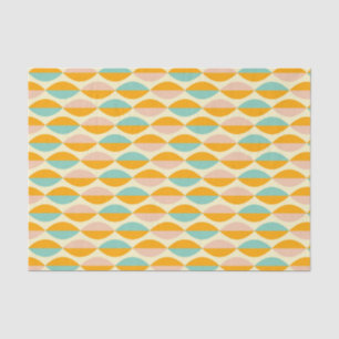 Repeating geometric pattern in beige background tissue paper