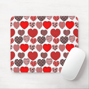 Repeating Hearts Mouse Pad
