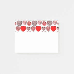 Repeating Hearts Post-it Notes