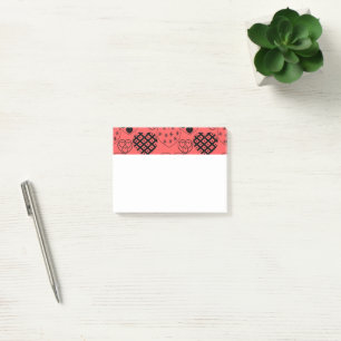 Repeating Hearts Post-it Notes