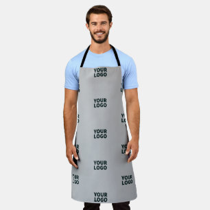Repeating Logos on Grey Gradient (editable colour) Apron
