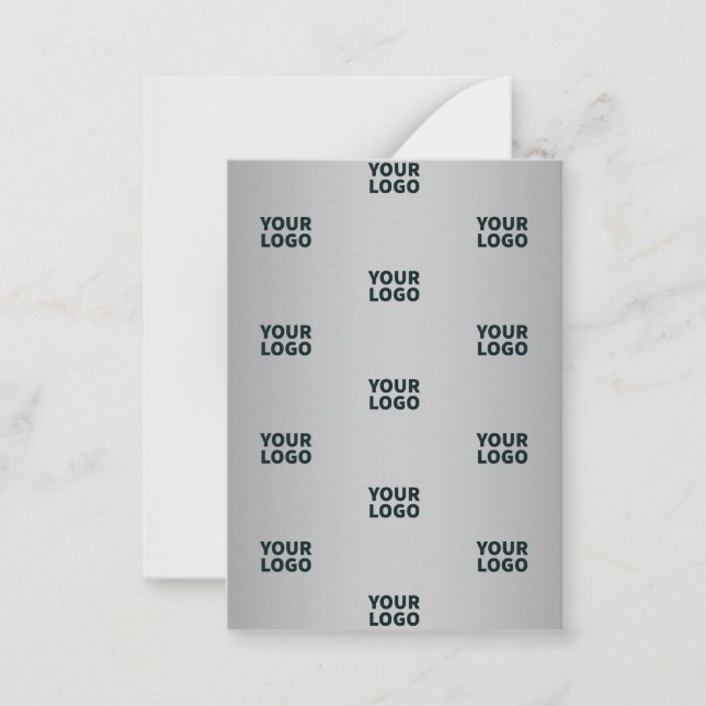 Repeating Logos on Grey Gradient (editable colour) Card (Front)