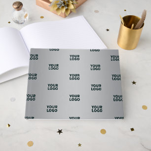 Repeating Logos on Grey Gradient (editable colour) Guest Book
