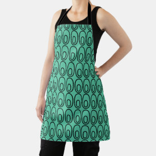 Repeating Mint Green Ovals Apron