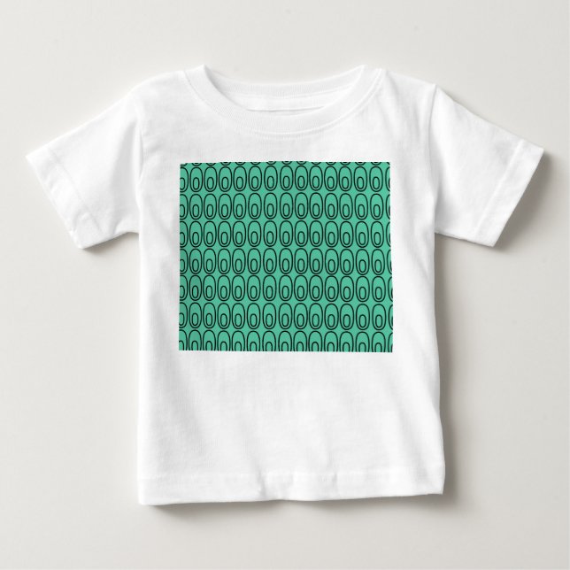 Repeating Mint Green Ovals Baby T-Shirt (Front)