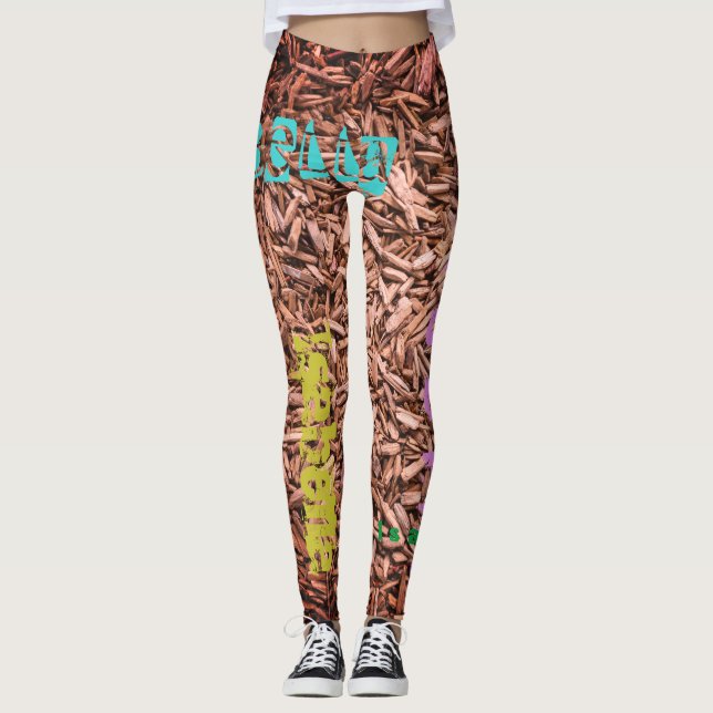 Repeating name customised leggings (Front)