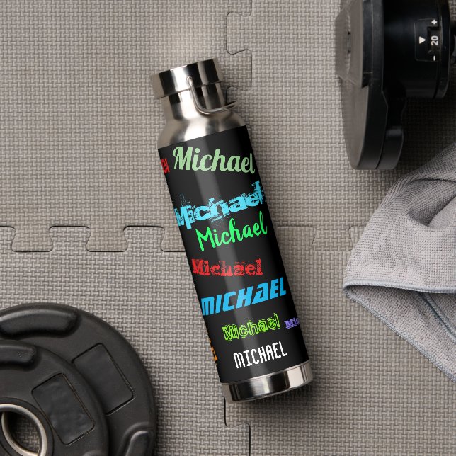 Repeating Name Makes a Fun Gift Hot or Cold Water Bottle (Gym)