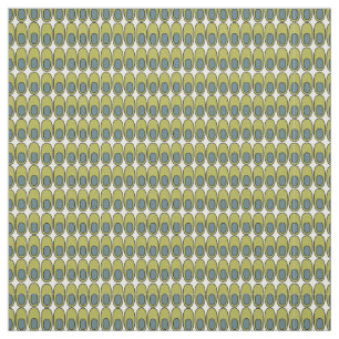 Repeating Olive Green and Gray Ovals Fabric
