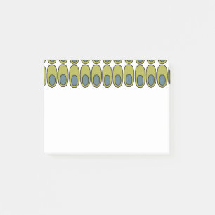 Repeating Olive Green and Grey Ovals Post-it Notes